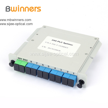 2X8 Fiber Optic Ftth PLC Splitter Distribution Box